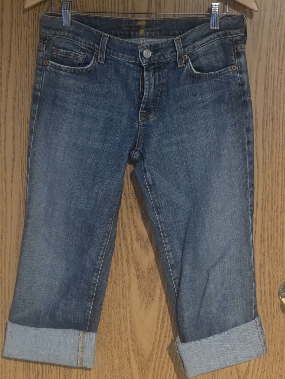 7 Mankind Cropped Roll-Cuff Jeans